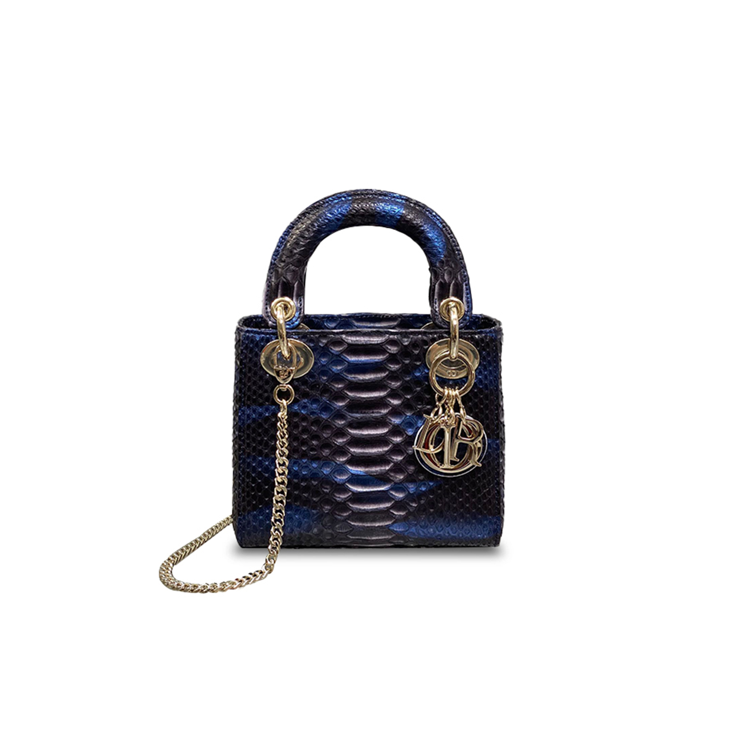 D*or snakeskin mini lady D*or bag (17*15*7cm)